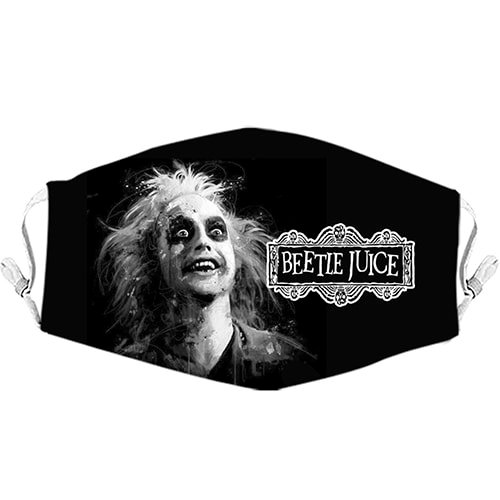 Cubreboca beetlejuice black