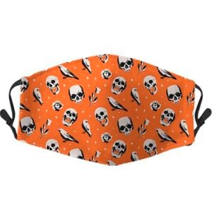 Cubreboca calavera flower