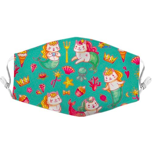 Cubreboca gato sirena
