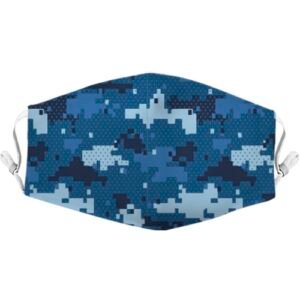 Cubreboca camuflaje azul
