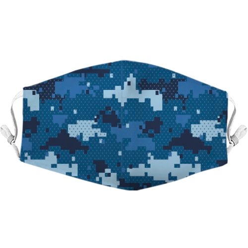 Cubreboca camuflaje azul