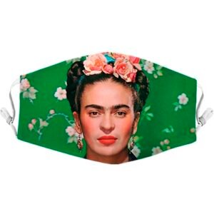 Cubreboca frida kahlo flower